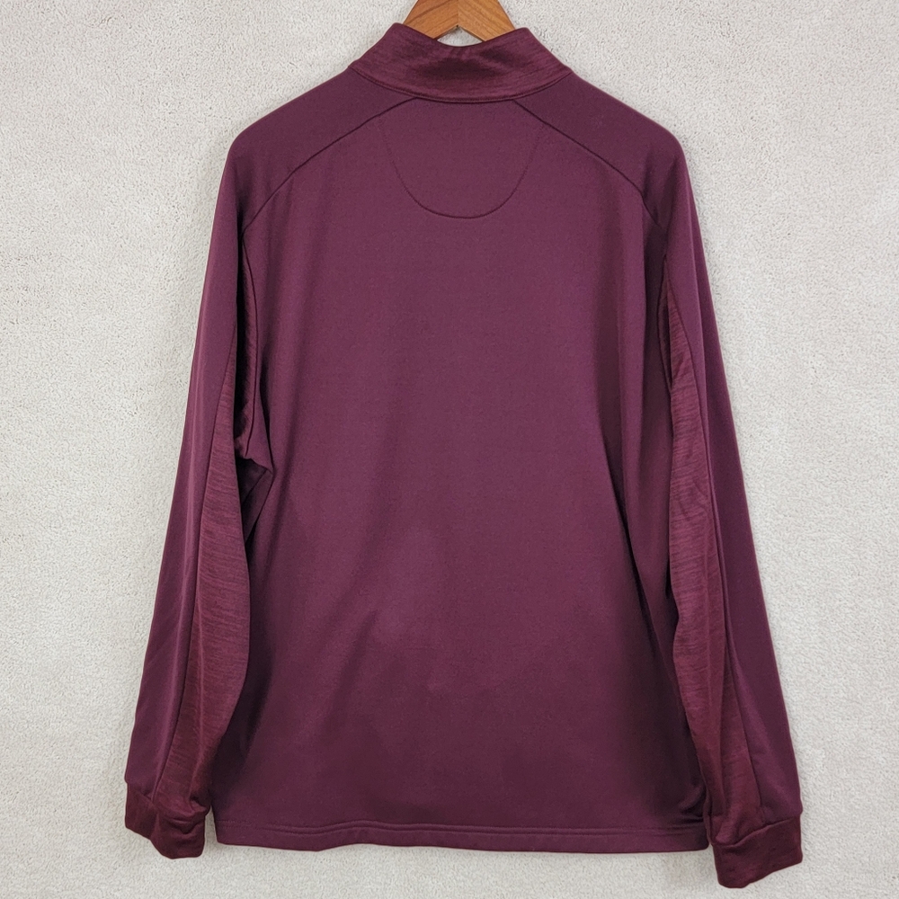 Callaway Black Fig Heather Long Sleeve Golf UPF 50 1/4 Zip Pullover Sz L - Picture 4 of 13